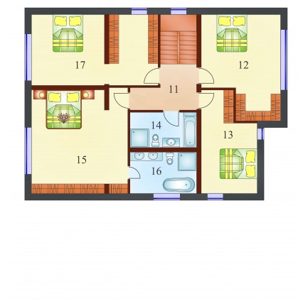 Планировка просторного двухэтажного особняка КУБ