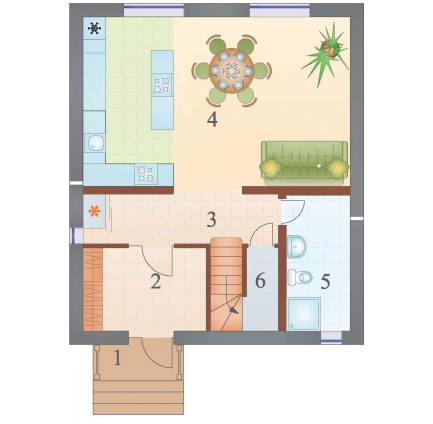 Планировка двухэтажного каркасного дома Вилла S
